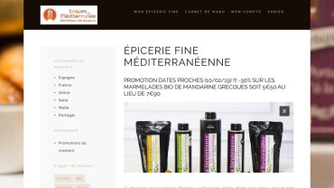 Page d'accueil du site : Toques et Méditerranée