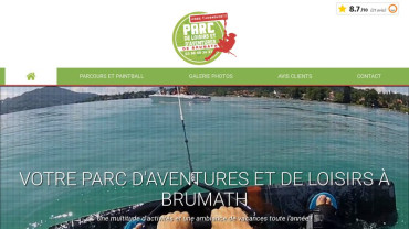 Page d'accueil du site : Parc d'Aventures et de loisirs de Brumath