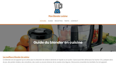 Page d'accueil du site : Blender Cuisine