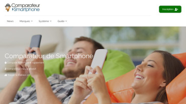 Page d'accueil du site : Comparateur Smartphone