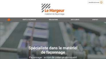 Page d'accueil du site : Le Margeur