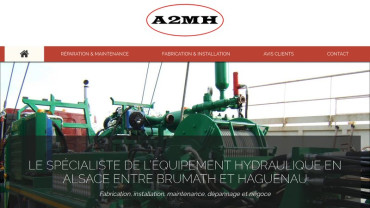Page d'accueil du site : A2MH (Alsace Maintenance Hydraulique)