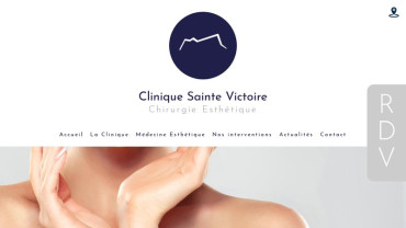 Page d'accueil du site : Clinique Sainte Victoire