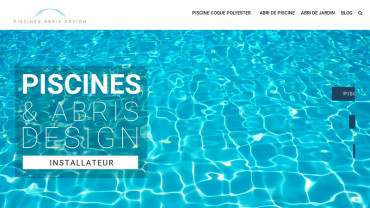 Page d'accueil du site : Piscines et Abris Design