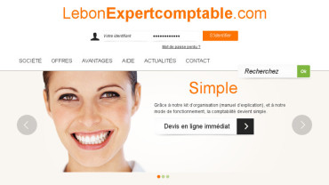 Page d'accueil du site : Le bon expert comptable