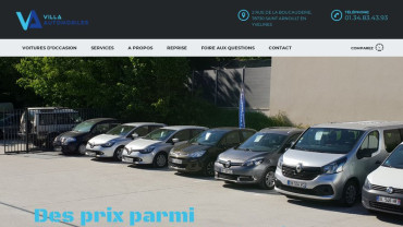 Page d'accueil du site : Villa Automobiles