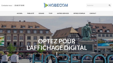 Page d'accueil du site : Hobecom