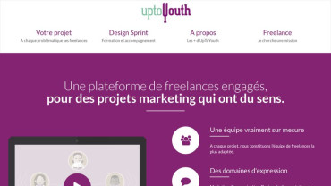 Page d'accueil du site : UpToYouth