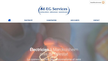 Page d'accueil du site : M-EG Services