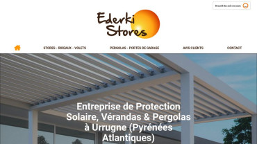 Page d'accueil du site : Ederki Stores