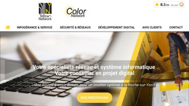 Page d'accueil du site : Yellow Network