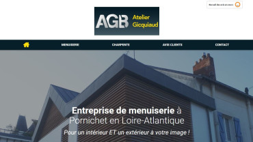 Page d'accueil du site : AGB Menuiserie