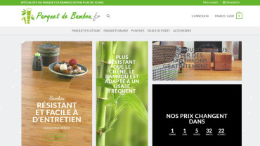 Page d'accueil du site : Parquet de Bambou