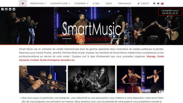 Page d'accueil du site : Orchestre Smart Music