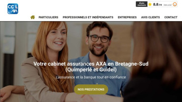Page d'accueil du site : AXA CC&L Assurances