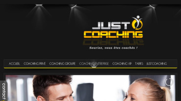 Page d'accueil du site : Justcoaching