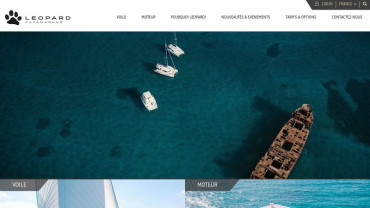 Page d'accueil du site : Leopard Catamarans