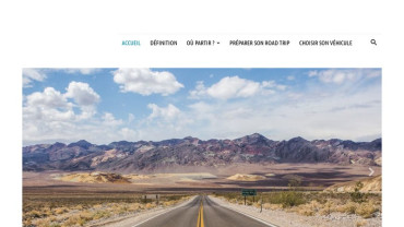 Page d'accueil du site : Road trip expérience