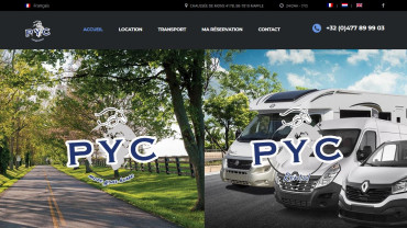 Page d'accueil du site : PYC Rental