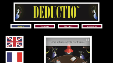 Page d'accueil du site : Deductio game