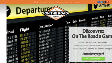 Page d'accueil du site : On The Road a Game