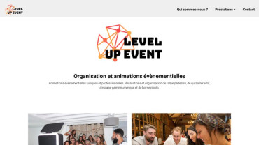 Page d'accueil du site : Level Up Event