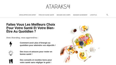 Page d'accueil du site : Ataraksy