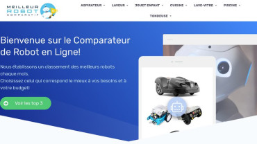 Page d'accueil du site : Meilleur Robot Comparatif