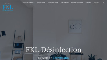 Page d'accueil du site : FKL Désinfection