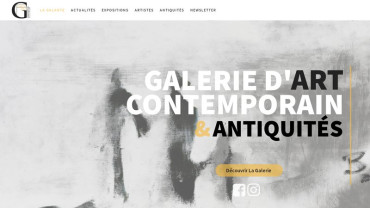 Page d'accueil du site : Galerie La Galante