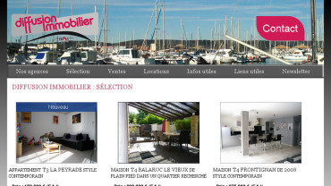 Page d'accueil du site : Immobilier Frontignan Balaruc