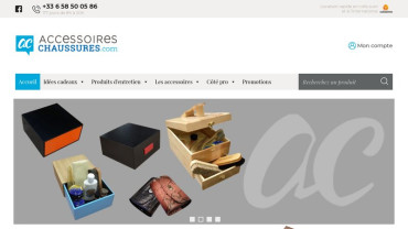 Page d'accueil du site : Accessoires Chaussures