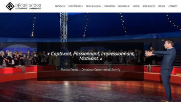 Page d'accueil du site : Régis Rossi 