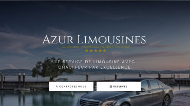Page d'accueil du site : Azur Limousines