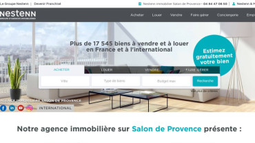 Page d'accueil du site : Nestenn Salon de Provence