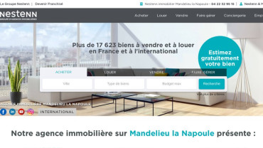 Page d'accueil du site : Nestenn Mandelieu