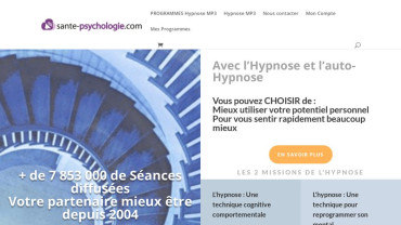 Page d'accueil du site : Seances d'hypnose Sante-psychologie.com