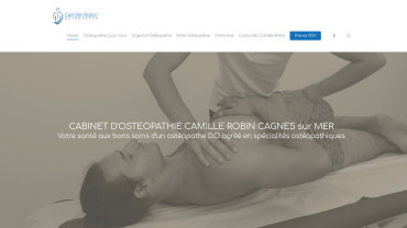 Page d'accueil du site : Ostéopathe Cagne-sur-Mer