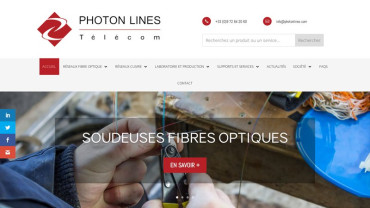 Page d'accueil du site : Photon Lines