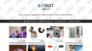Page d'accueil du site : Gadget USB