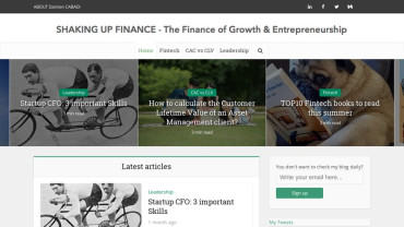 Page d'accueil du site : Shakingfinance