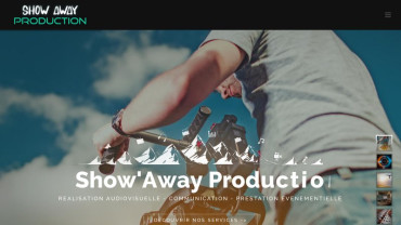 Page d'accueil du site : Show Away Production 