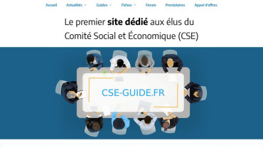 Page d'accueil du site : CSE Guide 