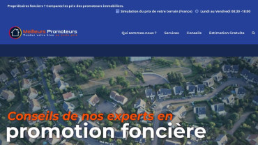 Page d'accueil du site : Promoteur immobilier