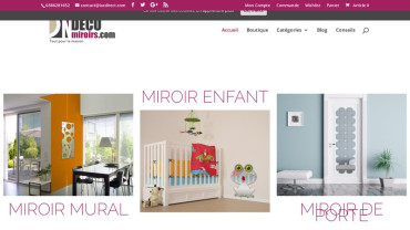 Page d'accueil du site : Déco Miroirs