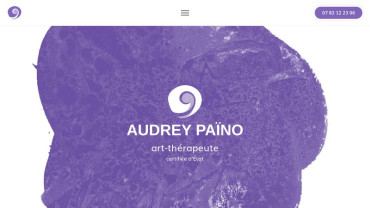 Page d'accueil du site : Audrey Païno | Art-thérapeute