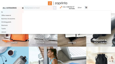 Page d'accueil du site : Zaprinta