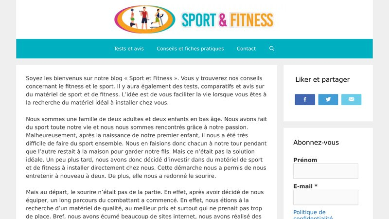 Sport et Fitness