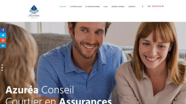 Page d'accueil du site : Azuréa Conseil