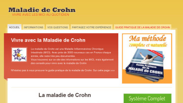 Page d'accueil du site : Maladie de Crohn
